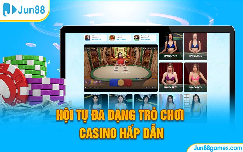 Hội tụ đa dạng trò chơi casino hấp dẫn